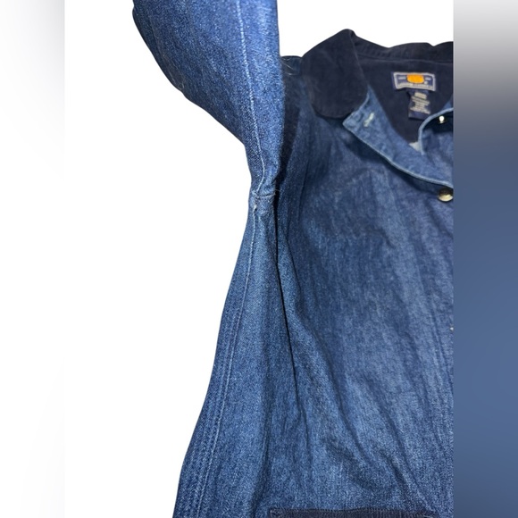 Route 66 Vintage 90s Workwear Denim Chore Coat Prison Jean Jacket Unlined Medium - Picture 4 of 10